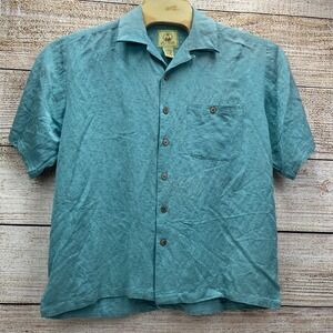 Joe Martin Original Outfitters Camp Shirt Tropical‎ Print Button Up [Size Large]